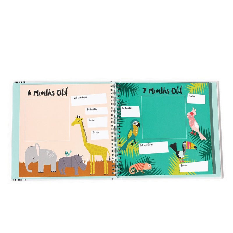 Lucy Darling Little Animal Baby Memory Book - First 5 Years Keepsake Journal & Photo Album for Baby Boy/Girl, Gender-Neutral Milestone Book, Thoughtful Gift for New Moms - Image 2